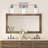Modern Complete Track Lighting Kits 3 Lights Brushed Nickel Vanity Light With Seeded Glass Shade,Industrial Inddoor Ceiling Spot Light Fixtures Kitchen Track Lights With Flexibly Rotatable Light Head
