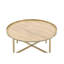 Table basse ronde moderne à finition dorée 1Pc