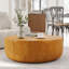 Table basse d'intérieur ronde 35,63 po, table basse centrale à grain de bois moderne, robuste MGO (oxyde de magnésium) imperméable, table sans assemblage pour patio, jardin, cour arrière, salon (couleur bois)-1498590642