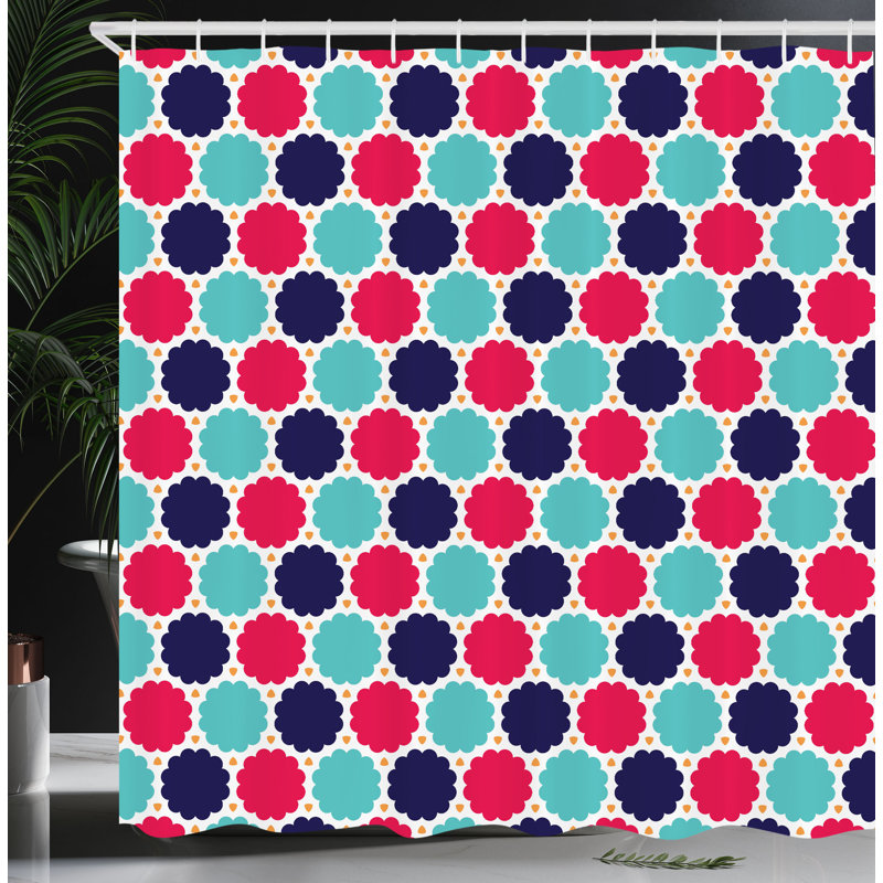 Ivy Bronx Abstract Shower Curtain Spring, 70"H x 69"W