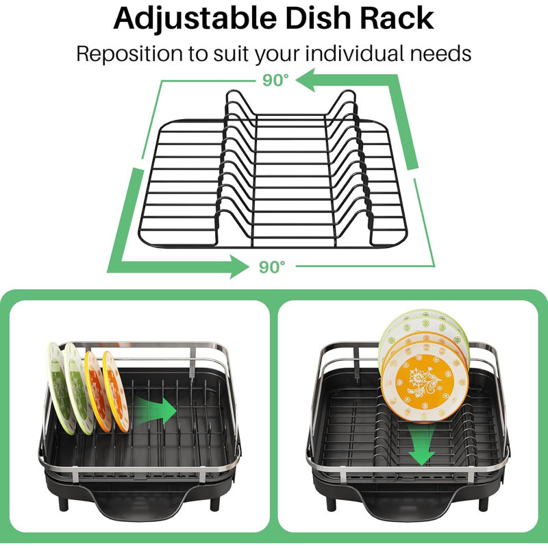 Dish Drying Rack - Expandable Dish Rack for Kitchen Counter