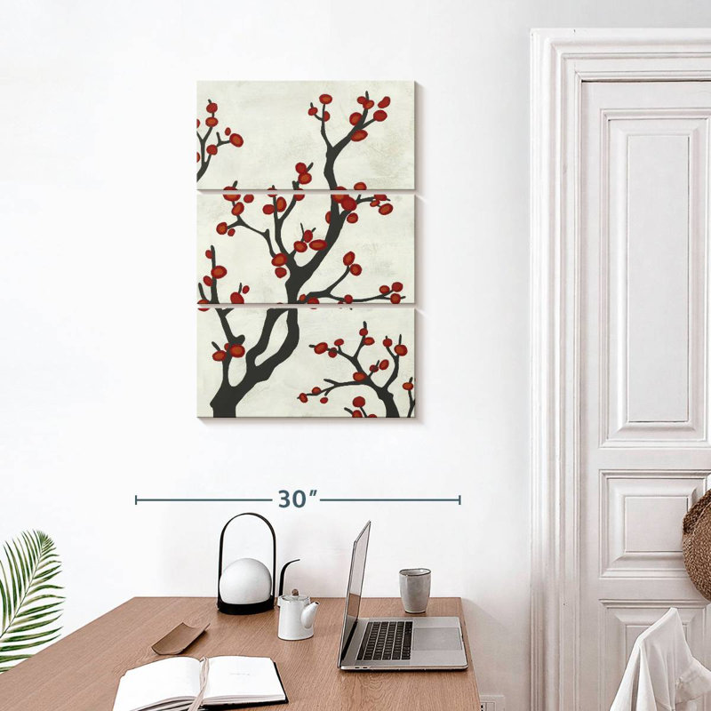 Harnek Red Berry Branch I, H 32 po x l 20 po
