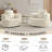 41"W Upholstered Lounge Swivel Chair with Pillow-Beige-2124214773