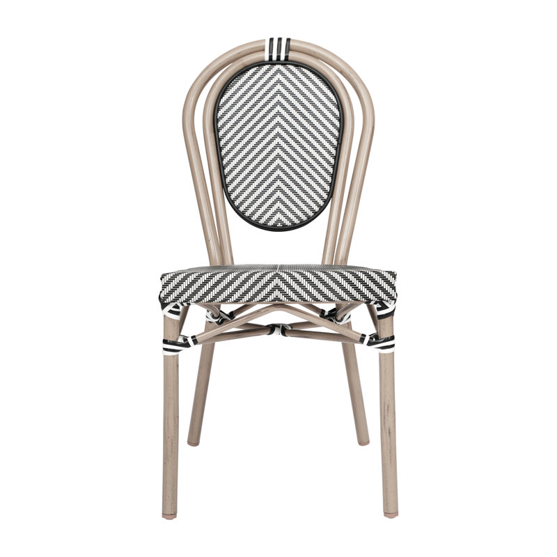 Chaise Paris empilable Copenhague, Noir / blanc / ivoire