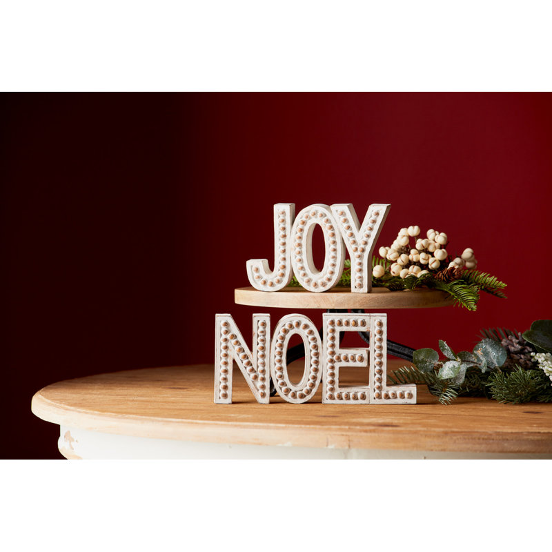 Noel And Joy (Set Of 2) 4.5"H Resin