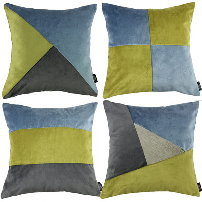 Patchwork Outdoor Reversible Pillow Cover