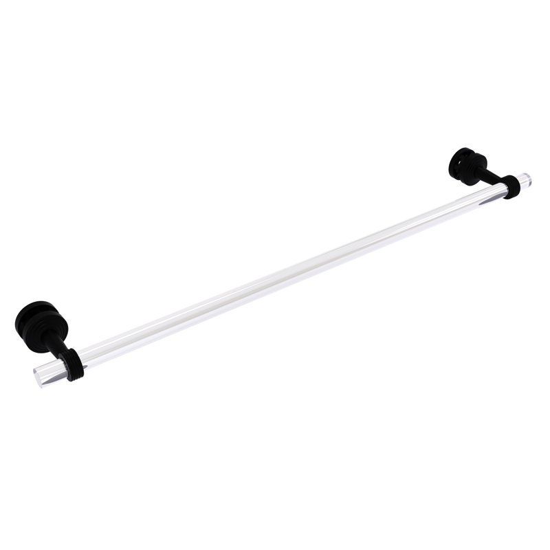 Barre à serviettes 34" pour porte de douche en verre Pacific Beach, Noir mat