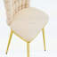 Fauteuil d'appoint ergonomique capitonné avec pieds dorés brillants-487402311