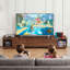 Meuble télé extensible avec tiroirs, meuble télé contemporain avec téléviseur jusqu'à 100 po, centre de divertissement à longueur réglable, console multimédia moderne pour le salon, noyer (extensible: l 65,75 po - l 102,95 po)-510737792