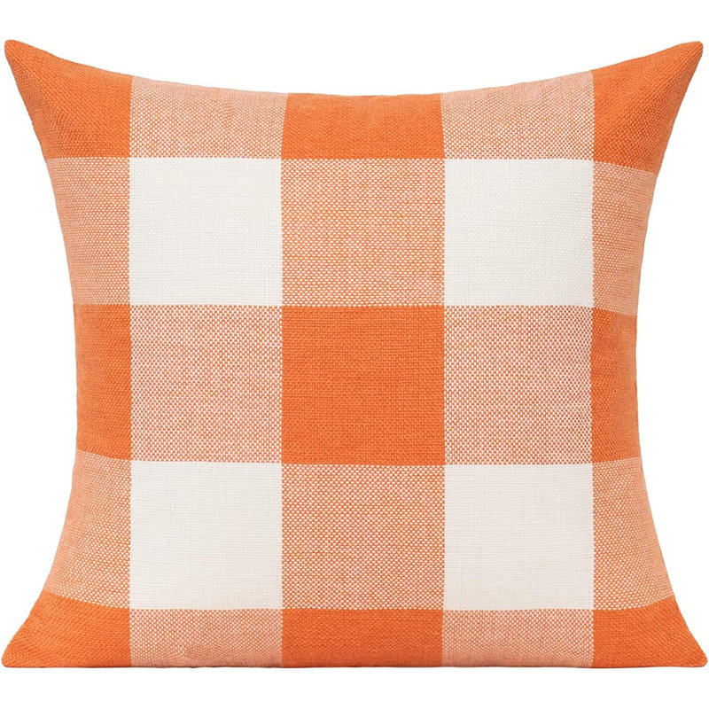Housse de coussin Holiday 2019 Buffalo, H 20 po x l 20 po, Orange
