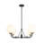 4-light Dimmable Opal Glass Globe Chandelier-403814952