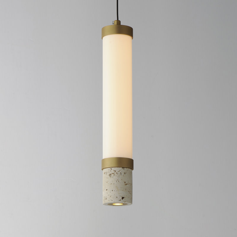 Luminaire suspendu cylindrique DEL 2 lumières Delna