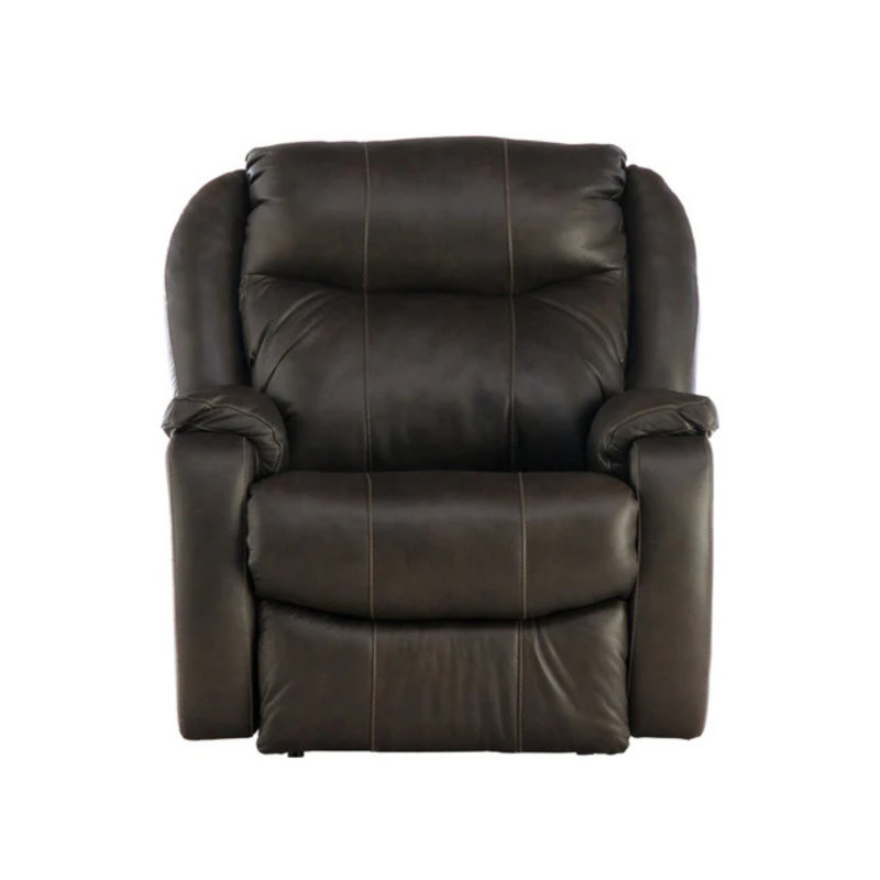  Fauteuil inclinable mural en cuir véritable Hercules, Brun