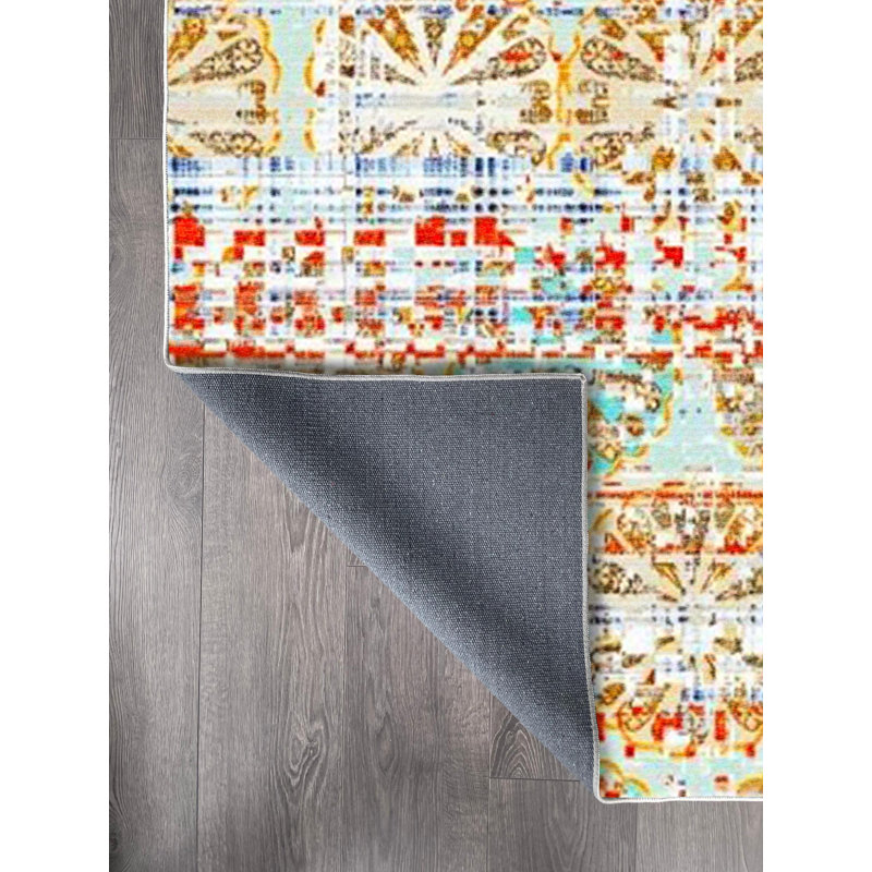 Tapis en coton Kya, Rectangle 2 pi 7 po x 3 pi 11 po