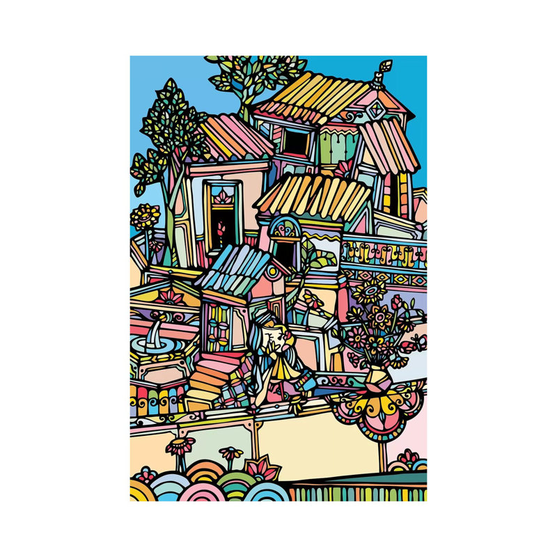Woman In The Wall by Ninhol - No Frame Gallery-Wrapped Canvas Giclée on Canvas, 30.48cm H x 20.32cm W
