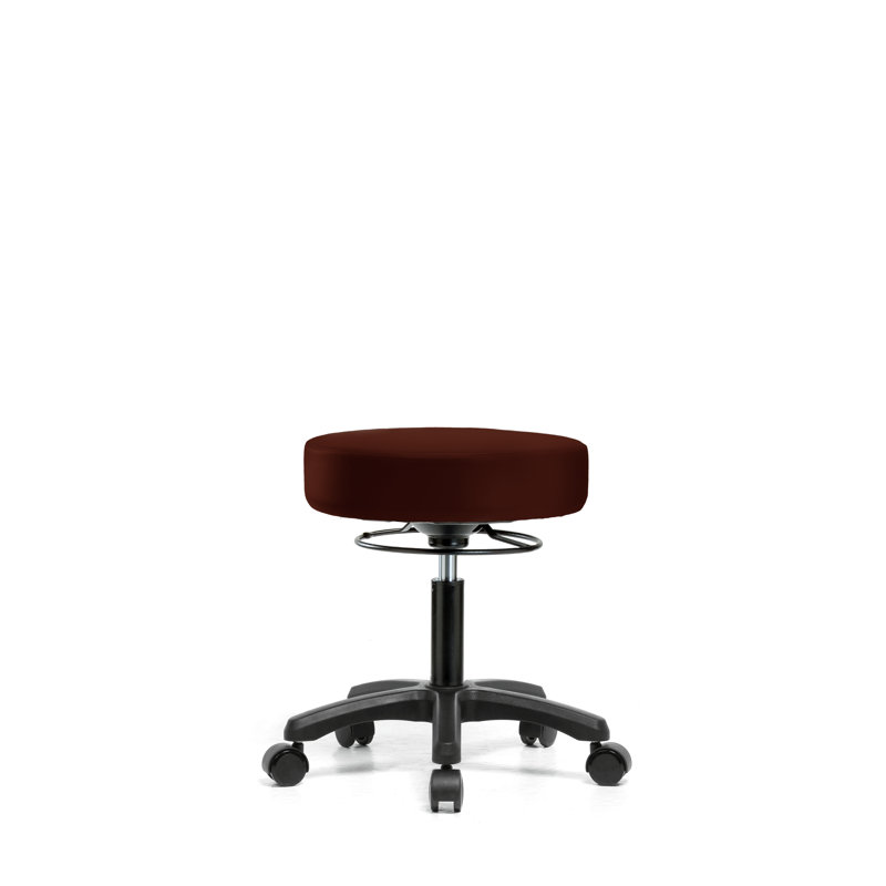 Tabouret de laboratoire Wilder, Bourgogne, Roulettes
