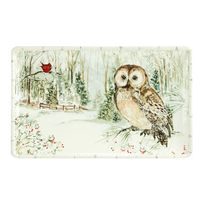 Certified International Winter's Walk Rectangular Platter In Multi