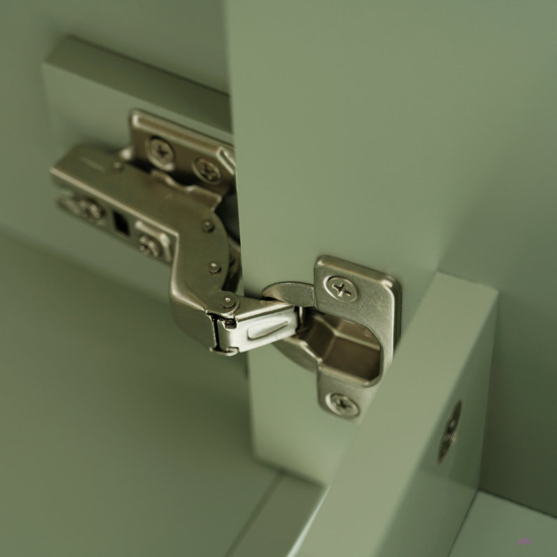 Meuble-lavabo de 30 pouces avec lavabo en céramique et rangement polyvalent - idéal pour les petites salles de bain, Vert