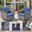 Ensemble de chaises berçantes pivotantes en osier avec accoudoirs larges Coady-1276884983-1276884982