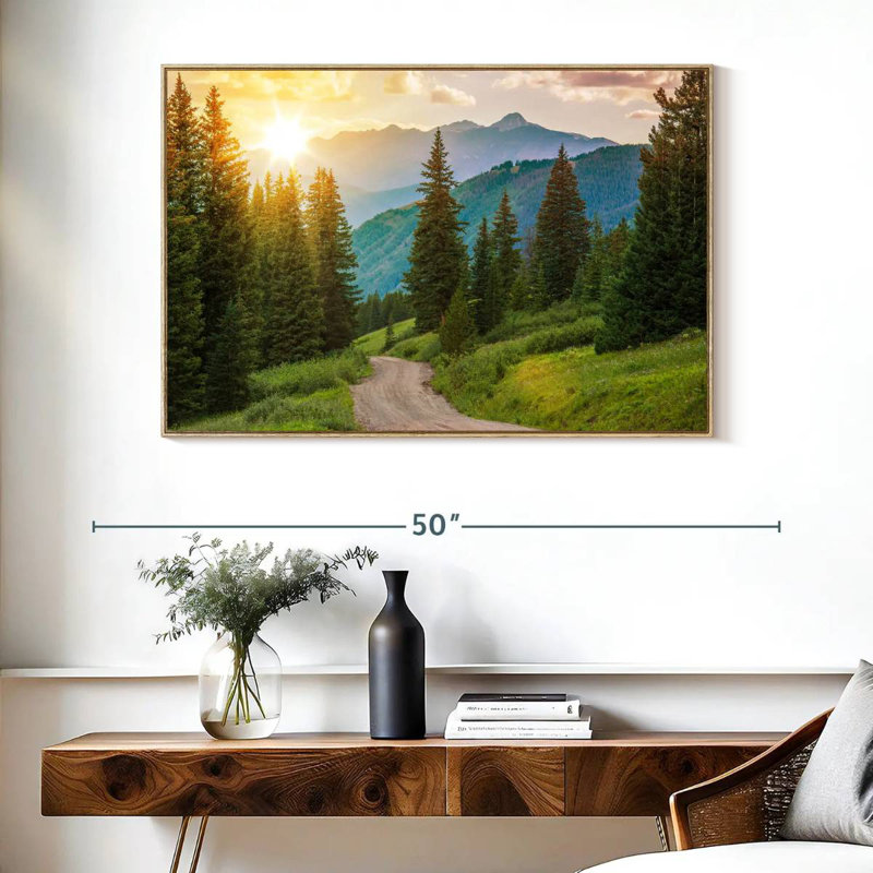 Forêt de pins du Colorado, Cadre flottant en bois naturel, 40 po x 27 po