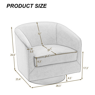 Fauteuil demi-tonneau pivotant en similicuir noir Applewold avec base en bois massif