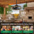 20" Outdoor Waterproof Caged Ceiling Fans with Lights, Plug-in Gazebo Fan for Patio & Porch
