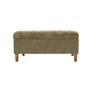 Banc de rangement à couvercle rabattable rembourré