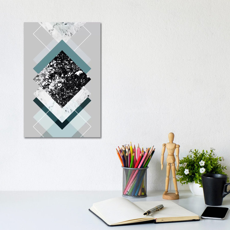 Geometric Textures VIII by Mareike Böhmer - Wrapped Canvas Gallery-Wrapped Canvas Giclée, 20.32 cm H x 30.48 cm W