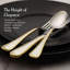 Gold Accent Cameo 65-Piece Stainless-Steel Flatware Set, Service for 12