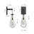 Modern Black LED E12 Bulb with Clear Glass Wall Sconces (bulbs not included)-335747806-335747807