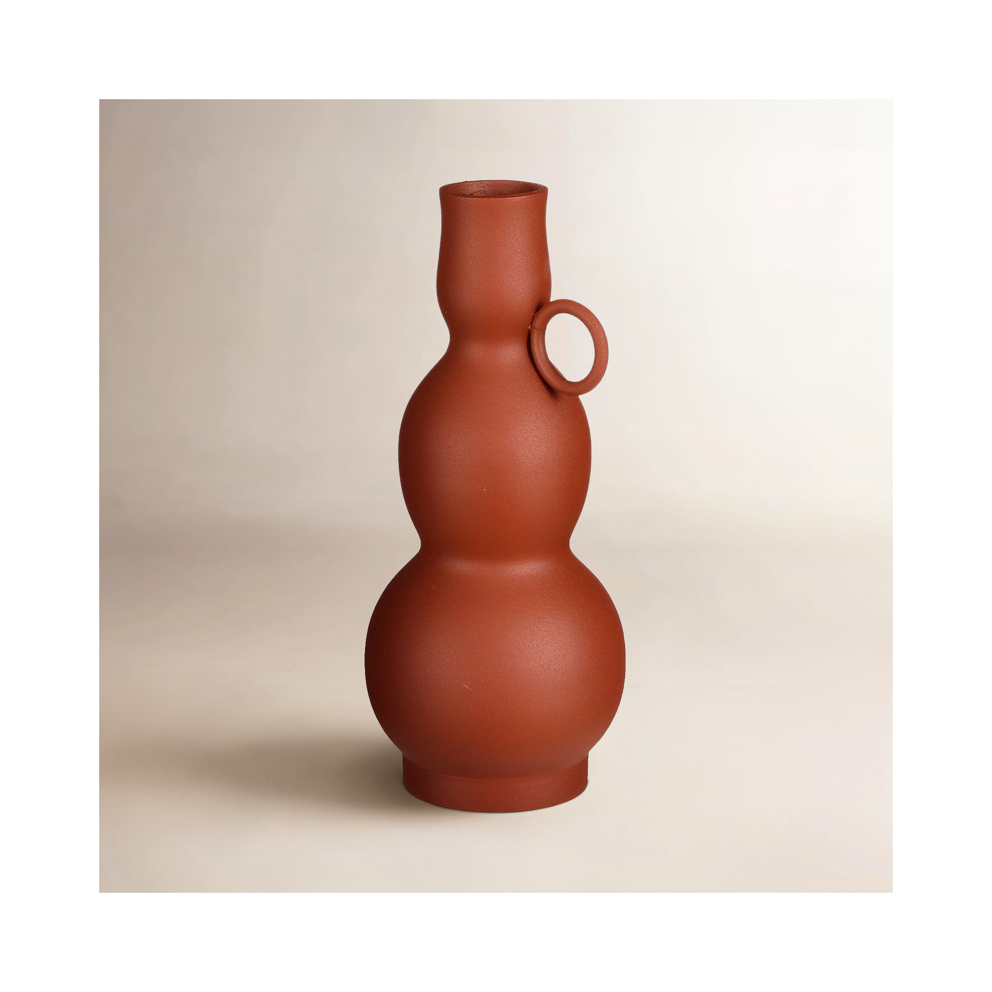 Amali 9.45'' Glass Table Vase, 9.45" H x 4.15" W x 4.15" D, Terra