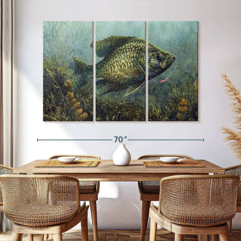 Brampt Black Crappie, 42" H x 65" W