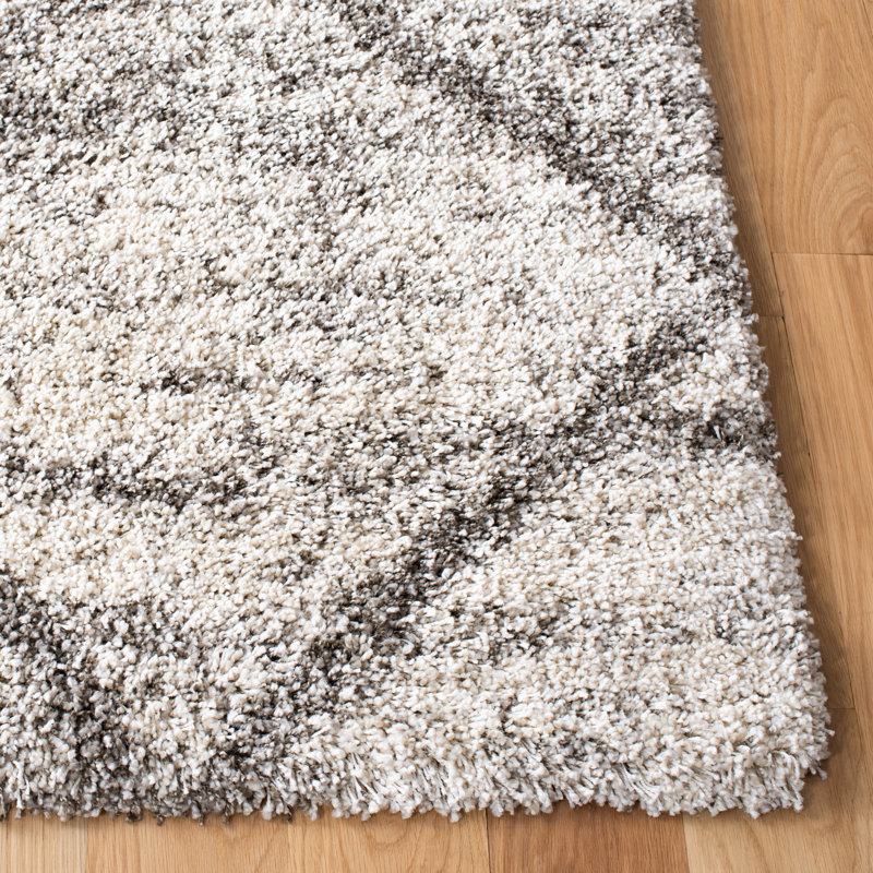Cotswald Performance Geometric Rug, Square 5'3", Beige/Gray
