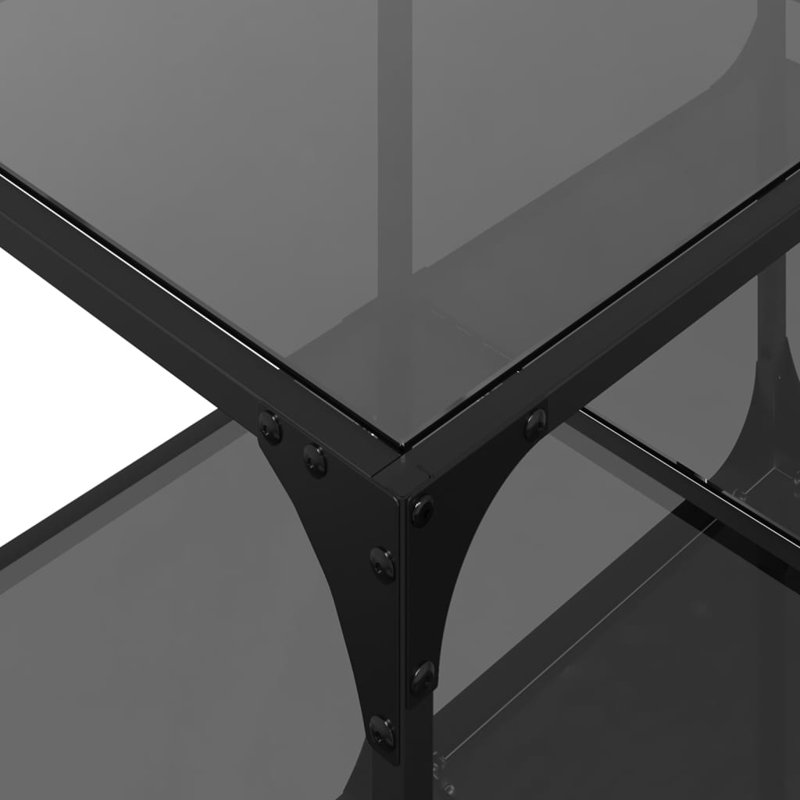 Alishaba Coffee Table with Storage, Black, 40cm H x 78.5cm L x 40cm W