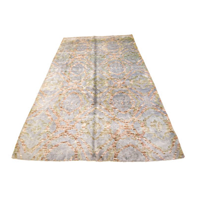 7x10 Blue and Green Modern Contemporary Rug