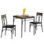 Ensemble de table de salle à manger Bourbeau 3 pièces pour 2 personnes, ensemble de table de cuisine rustique et chaises, petite table de salle à manger moderne pour appartements et maison
