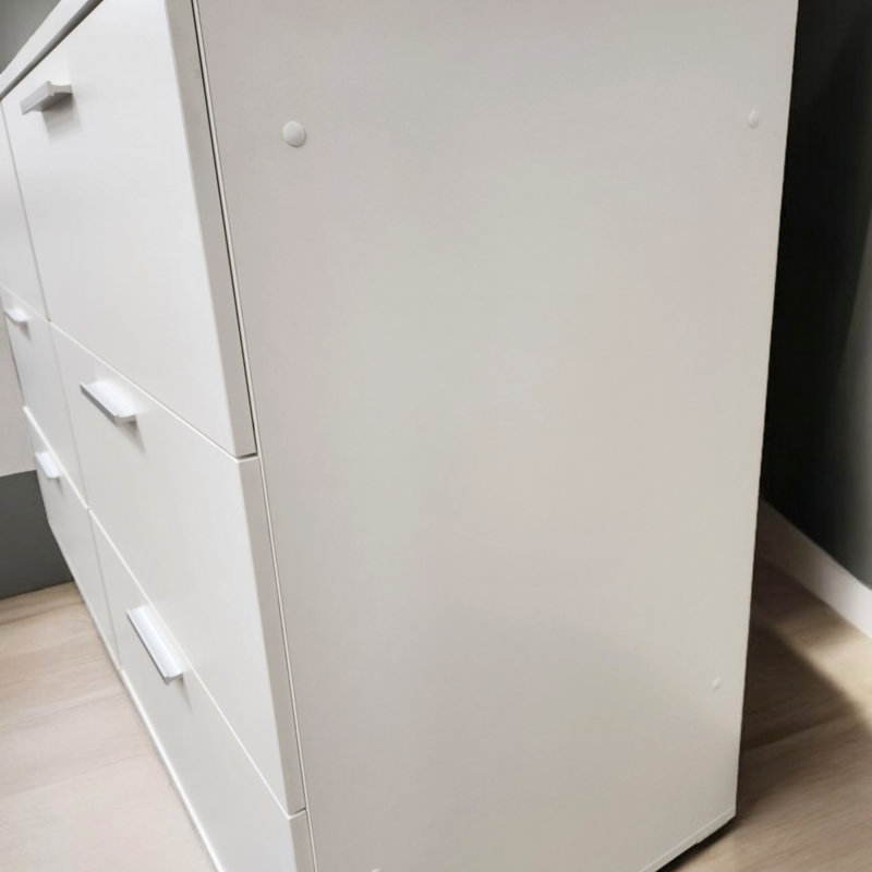 Commode modulaire à trois tiroirs Morgan en blanc