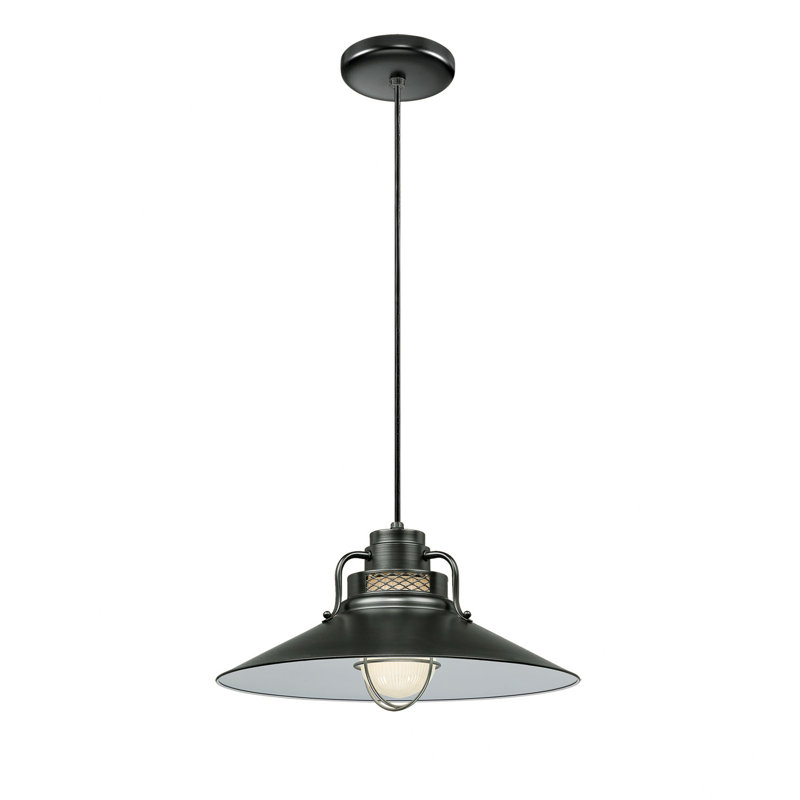 Fitzhugh 1 - Light Single Pendant, Satin Black, 10" H x 18" W