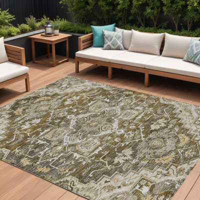 Tapis intérieur beige beige et taupe 9 pi x 12 pi