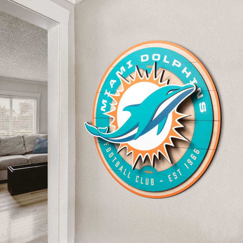 NFL Miami Dolphins 3DX Circle Wall Art