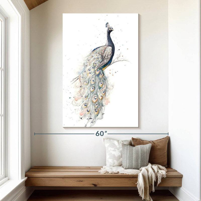 Brampt Enchanting Peacock, 51" H x 34" W