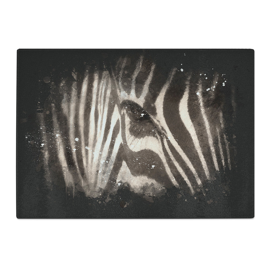 Tempered Glass Eye of the Zebra Chopping Board