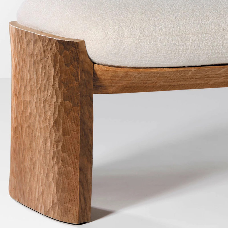 Modern Style Wood Upholstered Bedroom and Entryway Fabric Long Bench, 17.72" H x 55.12" W x 13.78" D