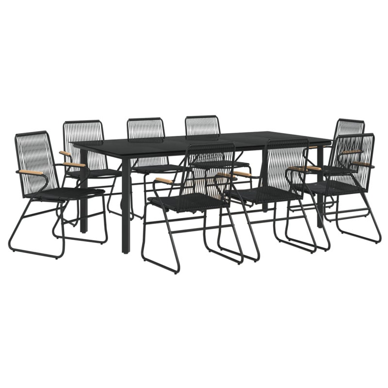 Aelber 8 - Person Patio Dining Set with Rectangular Table, 74cm H x 190cm W x 90cm D