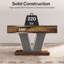 Table basse carrée 31,5 po - Table de chevet moderne en bois rustique pour le salon avec base entrecroisée, table d'appoint industrielle, brun rustique et noir
