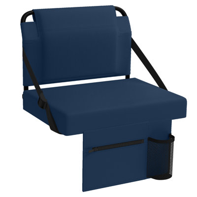 Sièges de stade avec support pour le dos 1Pack Fauteuils de gradins réglables avec dossier et siège à gradins avec porte-gobelet, poignée de transport et bandoulière pour les événements sportifs en plein air, pique-niques