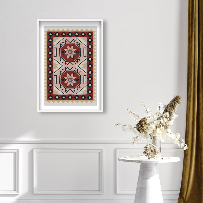 Daylight Damask Print by Oliver Gal, 16.5"H x 11.5"W, White Shadowbox