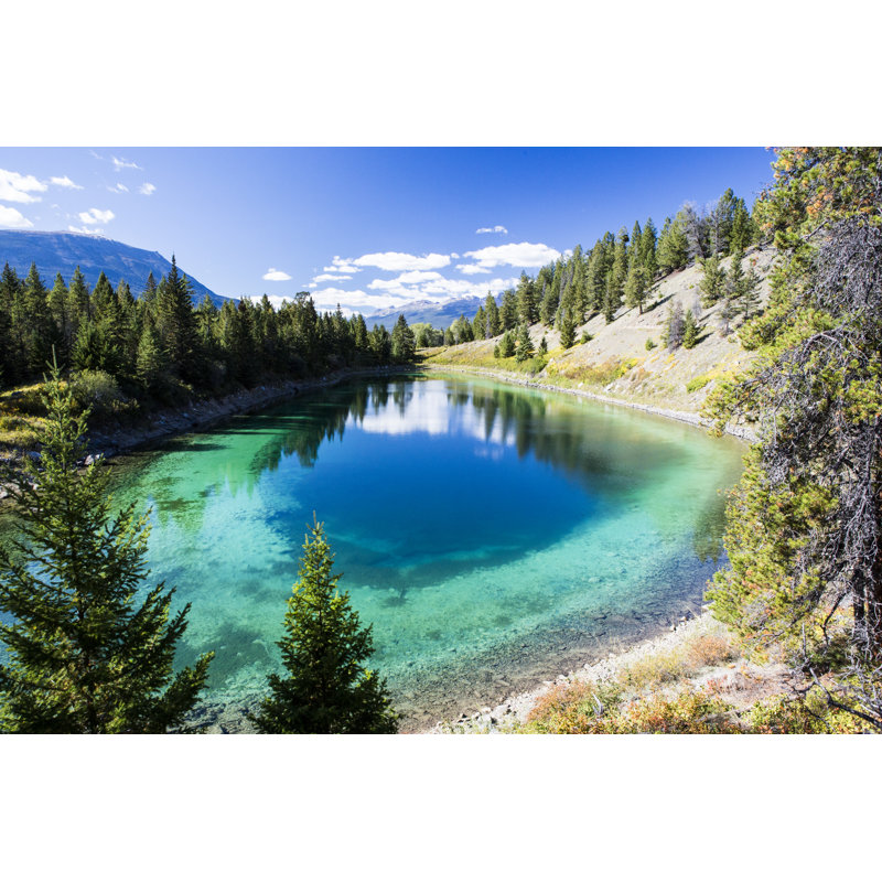 Amondo troisième lac, vallée des Cinq Lacs, parc national Jasper sur toile par Balberts, photographie