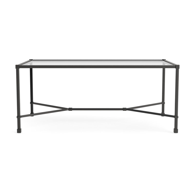 Venetian Outdoor Coffee Table, Textured Pewter