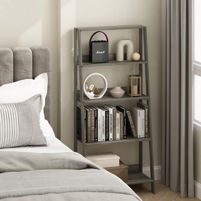 Elliona 135.9cm H x 59.9cm W Ladder Bookcase, French Oak